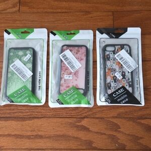 Stylish Mobile Case Set - Green, Pink, and Orange